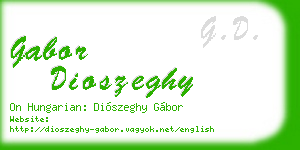 gabor dioszeghy business card